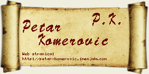 Petar Komerović vizit kartica